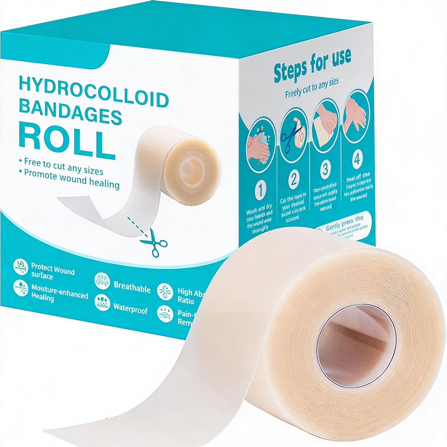 Hydrocolloid roll for pimple and acne