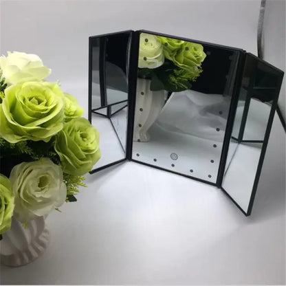 Tri-fold makeup mirror