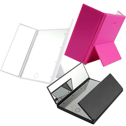 Tri-fold makeup mirror